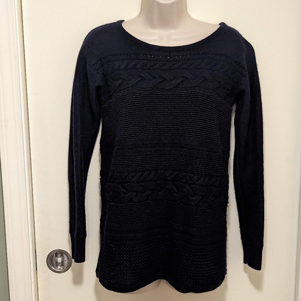Women's Ann Taylor Navy Blue Knit Sweater Size Medium